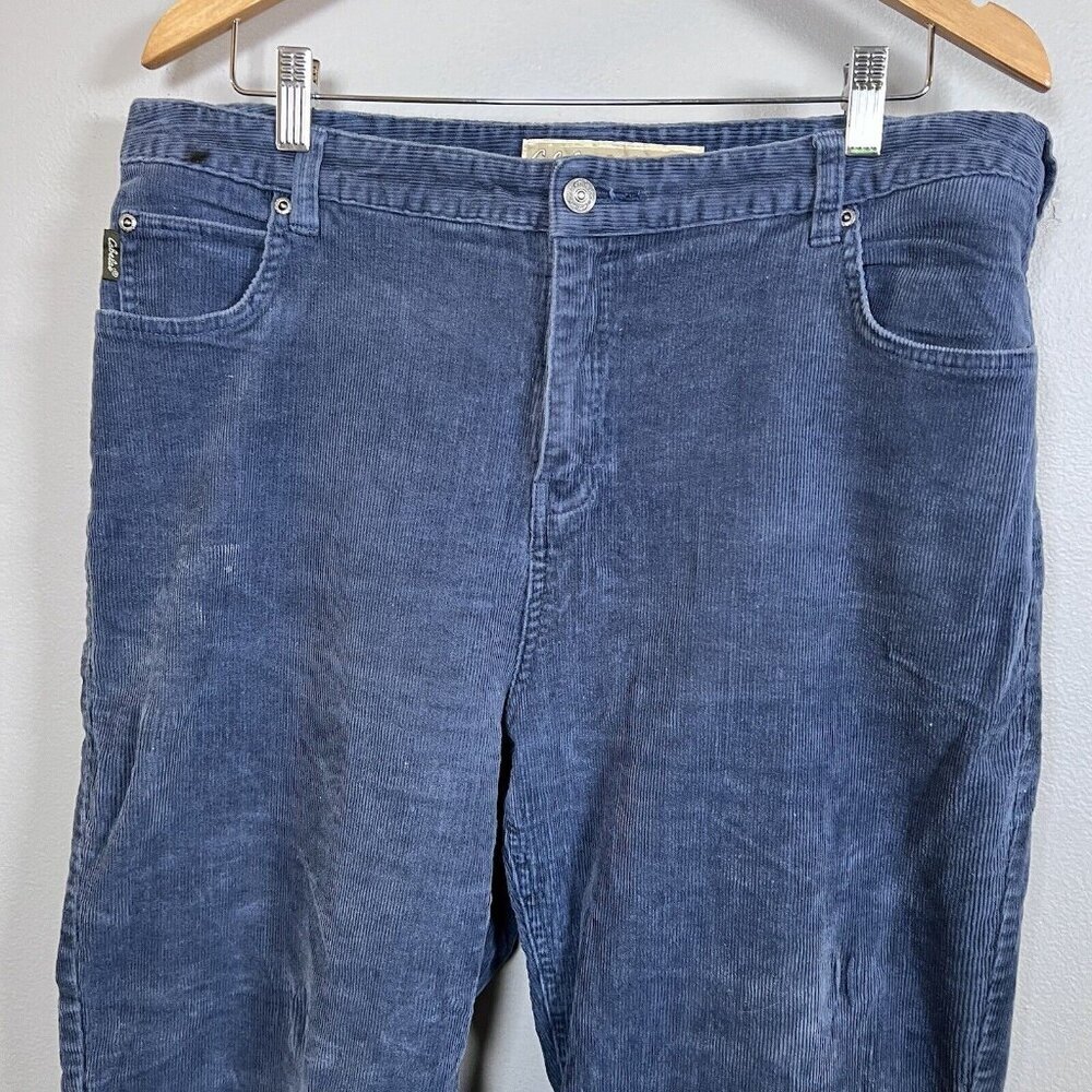 Cabela's Women's Blue Corduroy Straight Leg Stretch Pants Women’s Size 18 - Picture 2 of 9